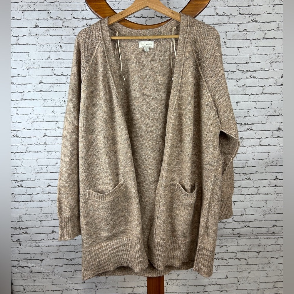 Lucky Brand | Heather Brown Knit Cotton Duster size L